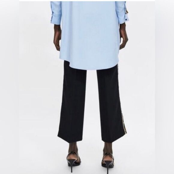 Zara Logo tuxedo pants cropped EUC - Picture 2 of 12